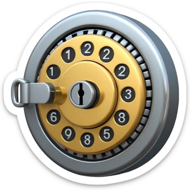 combination lock sticker