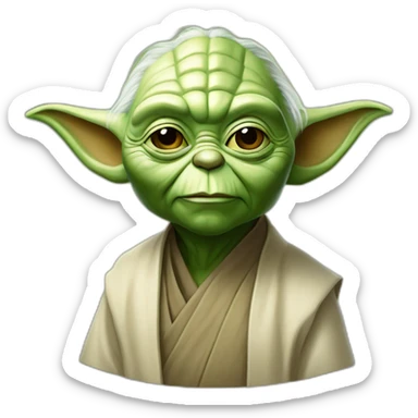 maitre yoda yogi sticker