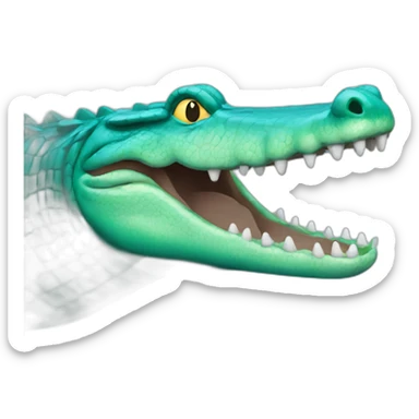 teal croc sticker