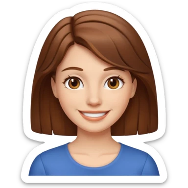 Fat brown haired white woman sticker