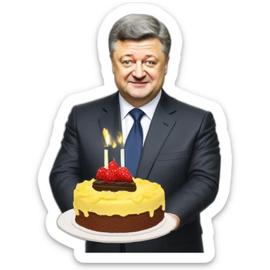 poroshenko and cake sticker