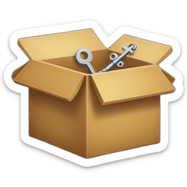 Key in a box sticker