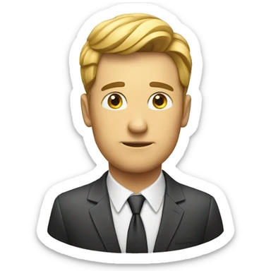 A business man thinking sticker