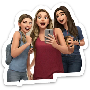 fun bathroom selfie moment sticker