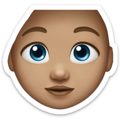 newborn blue-eyed light-skinned baby sticker