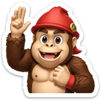 donkey kong making 👌 sticker