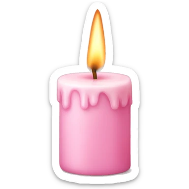light pink candle sticker