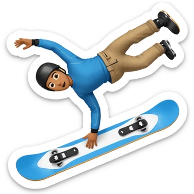 guy on a snowboard doing a backflip off of a jump sticker