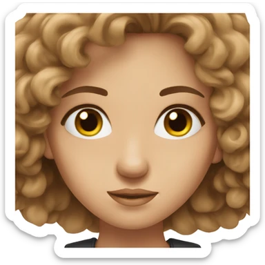 beautiful girl with long brown hair and long eyelash  sticker