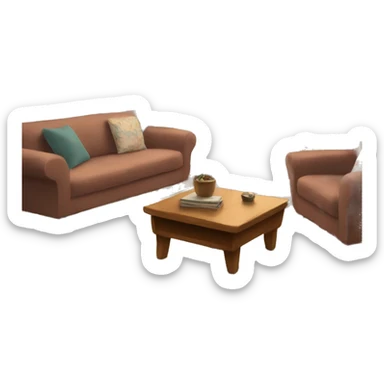 cozy living room vibes sticker