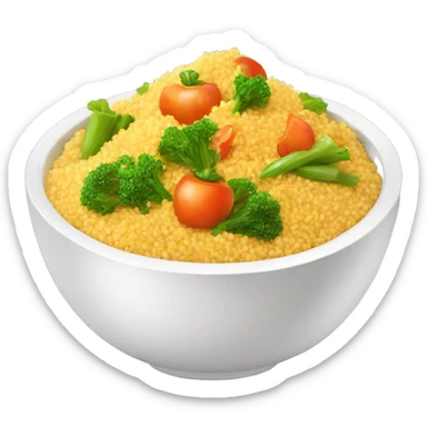 Bowl of couscous with vegetables  sticker