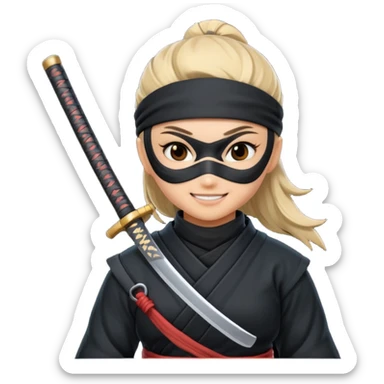 i need girl ninja smile sticker