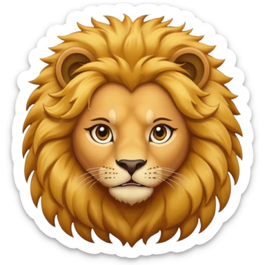 High resolution of a women lion sticker