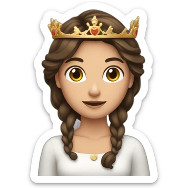 Une femme brune avec une couronne et un couteau dans la main sticker