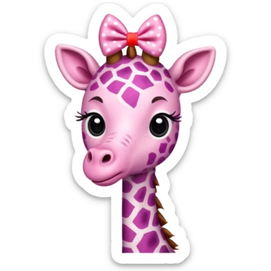 Pink giraffe + 🎀 sticker