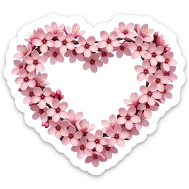 Make a heart with this emoji 🌸 sticker