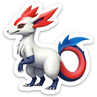 Shiny Vibrant Exotic Colorful Cool Zangoose-Salandit-Absol-Latias-fusion sticker