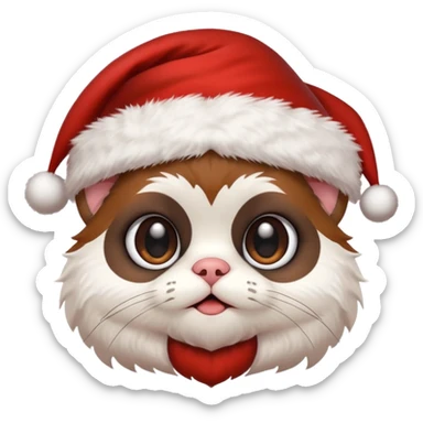 cute mogwai with a santa hat sticker