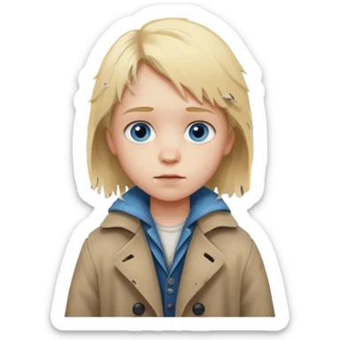 You are a poor child in a small German town, waking each day to the cold streets and the echo of factory whistles that never seem to stop. sticker