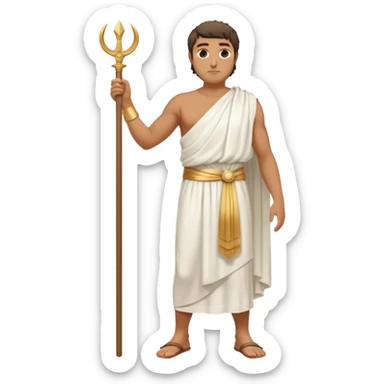 ancient greek man full length no weapons sticker