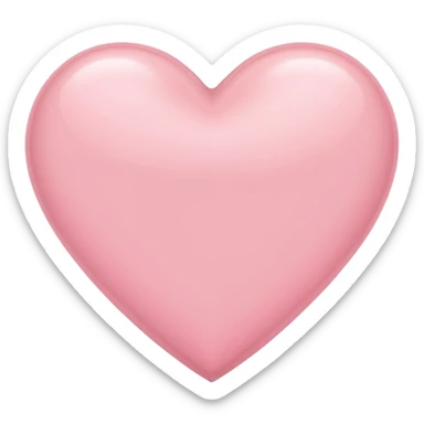 light pink heart sticker