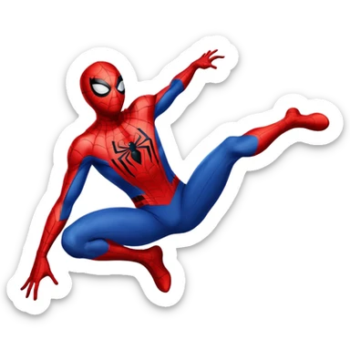 Spider-Man superhero in classic red and blue costume sticker