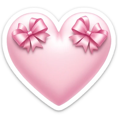 Light pink heart with bows sticker