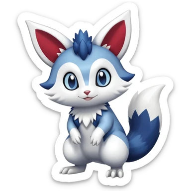 Shiny Furret-Meowstic-Zangoose-Hybrid (Full body) sticker