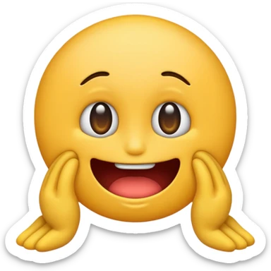 An emoji opening its asshole sticker