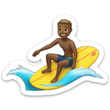 body board surfing sticker