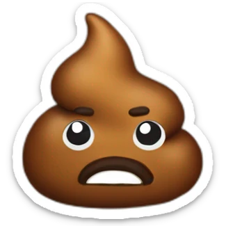 Poop pooping a poop sticker