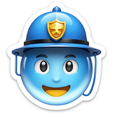 Crea una emoji animata di un lampeggiante blu della polizia su sfondo trasparente, che ruota e lampeggia una volta al secondo  sticker