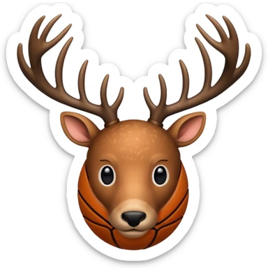 Deer as a basketball  sticker