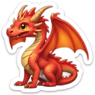 dragon in cute and whimsical style sticker