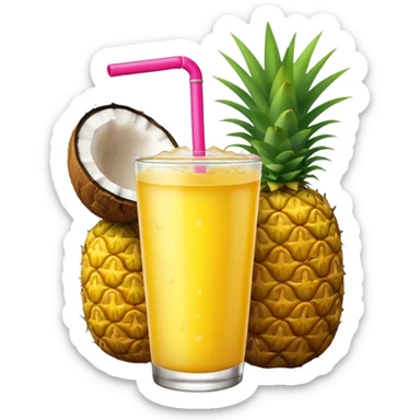 energy drink coconut and pinaple sticker