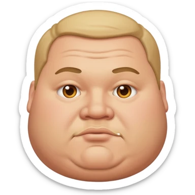 A fat guy sticker