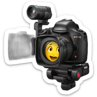 camera shooting a foto with flash sticker