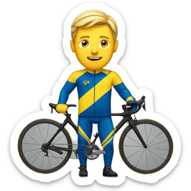 Swedish cycling guy sticker