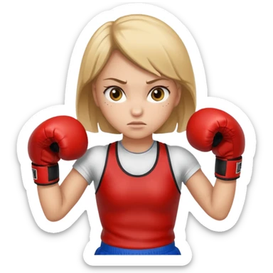 Girl who loves boxing sticker