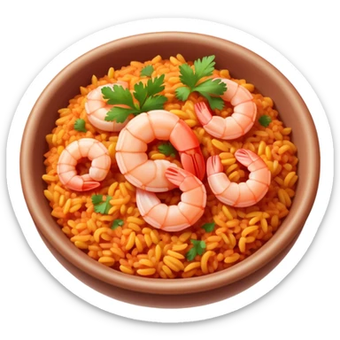 Argentine shrimp with Spanish rice sticker