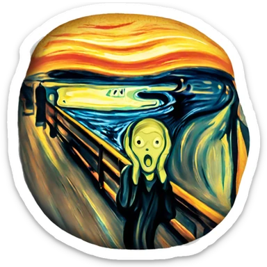 edvard munch the scream sticker