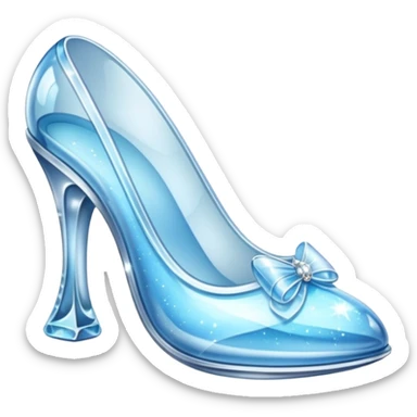 transparent glass slipper sticker