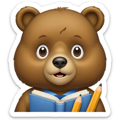 student bear sticker
