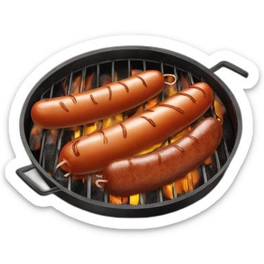 Merguez and salsicha on barbecue sticker
