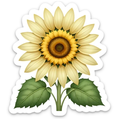 White sunflower sticker