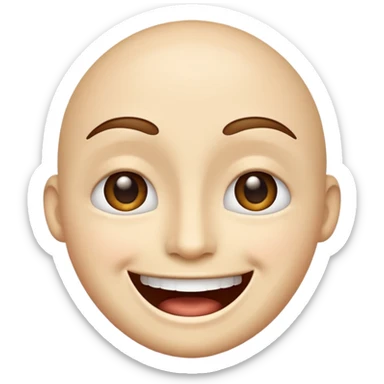 A smile but put the mouth above the eyes sticker