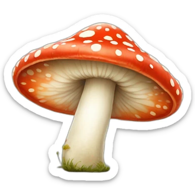 Amanita muscaria happy sticker