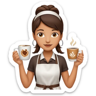 Barista girl sticker