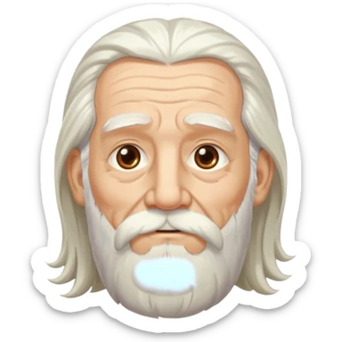 elderly man long hair and long bearded sticker