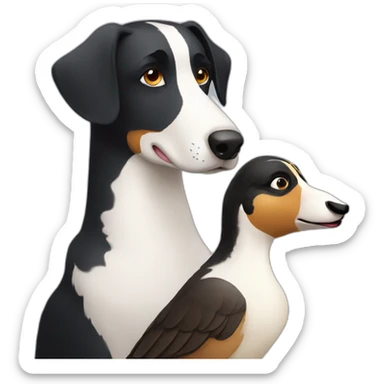 Goose & american shepard sticker